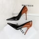 thumbnail image 5 of Zapatos de tacón para mujer, estilo alto, delgado, con punta en la boca, bloques de color y otoño, nuevos zapatos de tacón ultraalto para mujer, zapatos de mujer, 5 of 5