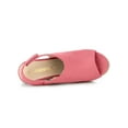 thumbnail image 4 of BLISSFUL STEP Women's Espadrilles Platform Heel Wedges Sandals Watermelon Red 9, 4 of 8