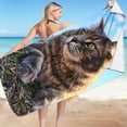 thumbnail image 2 of JeashCHAT Microfiber Beach Towel , 30"x60" Cute Animals Graphic Beach & Pool Towel, Extra Large Sandproof Quick Dry Beach Blanket, Extra Large Bath Towel for Adults Men Women, 2 of 4