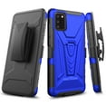 thumbnail image 3 of For Alcatel TCL A3X A600DL Case Holster Belt Clip Kickstand Design Phone Cover With Free Tempered Glass Screen Protector - Blue, 3 of 5