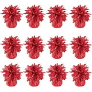 PMU Kisses Balloon Weights - Decorative Balloon Weight for Christmas, Thanksgiving, Birthday, Party Favors, Wedding & Baby Shower - 6oz. Red, Pkg/12