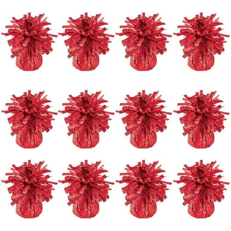 PMU Kisses Balloon Weights - Decorative Balloon Weight for Christmas, Thanksgiving, Birthday, Party Favors, Wedding & Baby Shower - 6oz. Red, Pkg/12