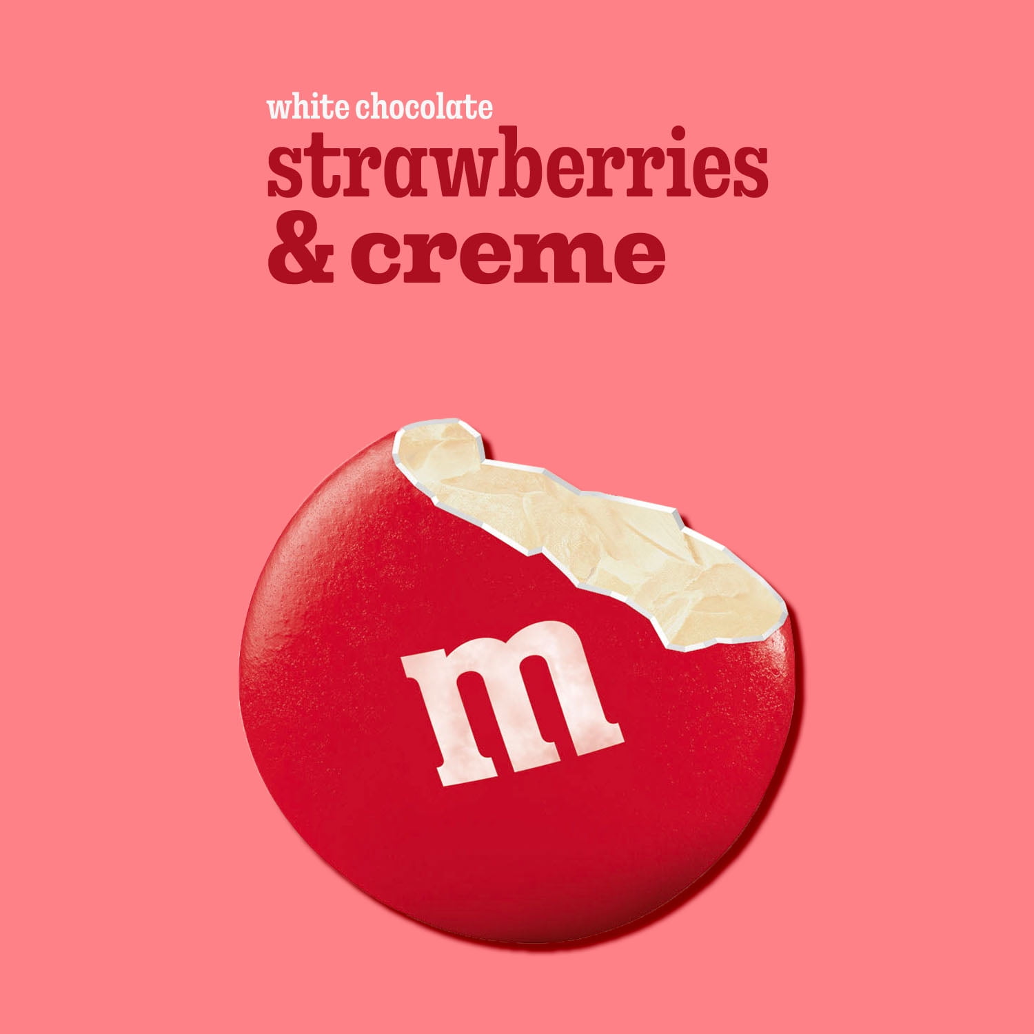 M&M's White Chocolate Strawberries & Cream Valentines Day Candy Mix - 7.44 oz Bag