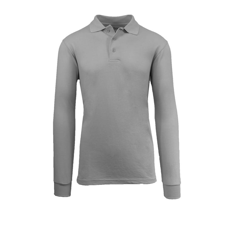 Long sleeve clearance polo shirts walmart