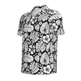 thumbnail image 2 of Balery Tropical Leaves Printed Men’s Short Sleeve Polo Shirt, Midweight Men's Shirt,Golf Polo shirts -X-Large, 2 of 9