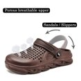 thumbnail image 2 of Garden Clogs Mens Water Clogs Summer Breathable Sports Sandals Slip On Beach Sandals Outdoor Indoor Garden Shoes Brown 42, 2 of 3