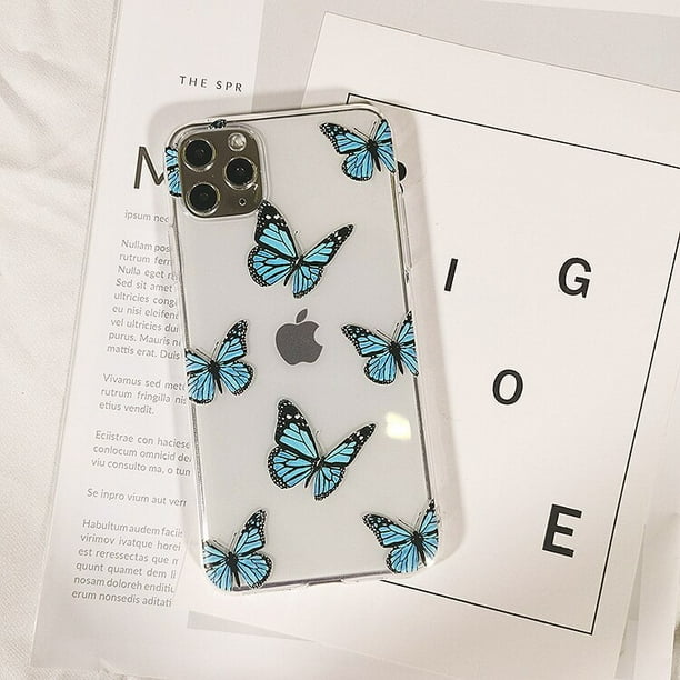 Mariposa estética silicona suave para iPhone 6 7 8 plus xs xr contraportada para Apple iPhone 11 12 Pro Max teléfono caso 13 Pro Mini Tan Jianjun unisex
