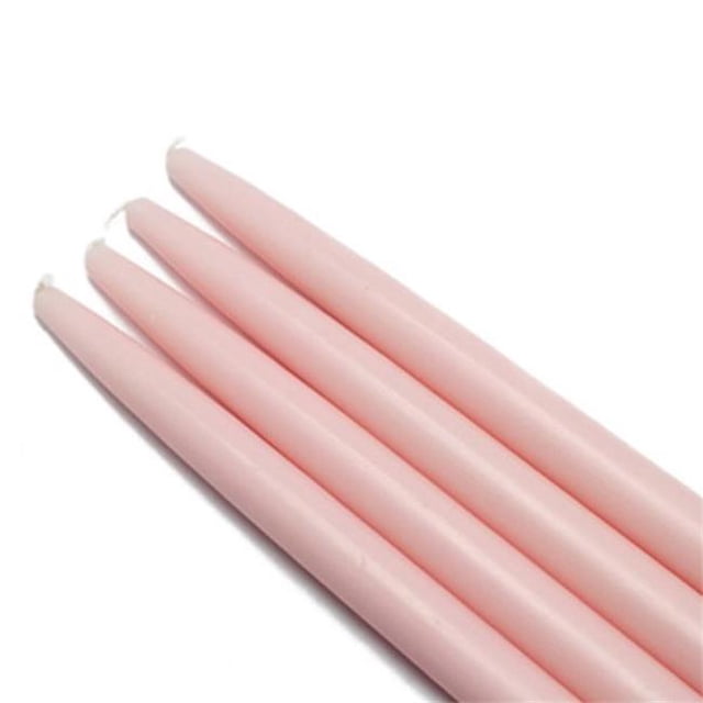 10 in. Taper Candles, Light Rose - 12 Piece