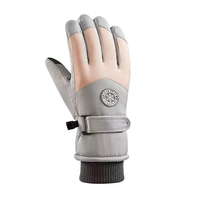 Guantes de esquí para hombres y mujeres, bicicletas eléctricas de invierno, guantes cálidos y gruesos a prueba de viento con pantalla táctil