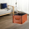 thumbnail image 4 of GUOOL Leather Storage Basket Foldable Organizational Creative Nordic Decorative orange, 4 of 9
