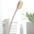 thumbnail image 5 of BCZHQQ Body Brush w/Soft Bristles & Long Curved Handle for Exfoliating Baths/Massage - Wet or Dry Use,Gray/Pink/Blue/White - 13.98x2.76x0.79in - Includes 1 Shower Puff, 5 of 8