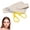 Yellow, variant on Eyebrow Trimmer Scissors with Comb, Stainless Steel Brow Grooming Tool for Women