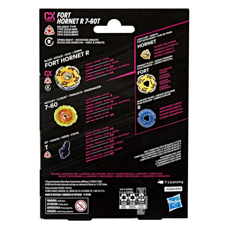 Beyblade X Fort Hornet R 7-60T CX Starter Pack Set with Balance