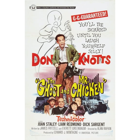 The Ghost And Mr. Chicken Don Knotts (Bottom L-R): Don Knotts Liam Redmond Joan Staley Philip Ober 1966 Movie Poster Masterprint (24 x 36)