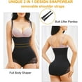 thumbnail image 2 of Irisnaya Waist Trainer for Women Seamless Butt Lifter Shapewear Bodysuit Thong Lace High Waist Tummy Control Panties Slim Full Body Shaper Shorts(Black XS-S), 2 of 7