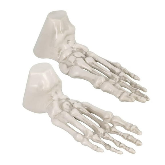 Halloween Themed Plastic Human Skeleton Foot Decor 7.13x2.5x2.9 in Set of 2