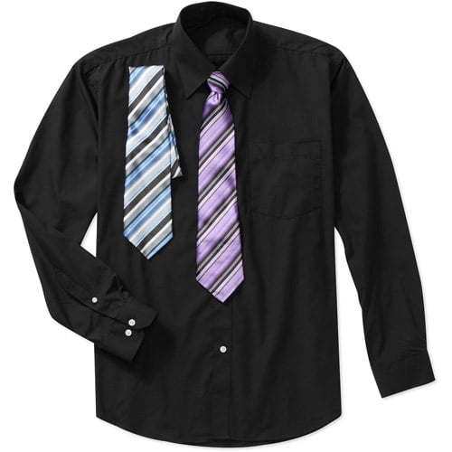 GENERIC - Men's Dress Shirts with 2 Matching Ties - Walmart.com - Walmart.com