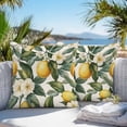 thumbnail image 5 of Waterproof Throw Pillow Covers Set of 2, 26x26 Inch Watercolor Lemon Decorative Pillowcases Outdoor Pillow Slip Cushion Covers Set for Couch Tent Green Yellow Fruit Country Flower, 5 of 7