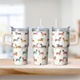thumbnail image 2 of 20OZ Dog Lover Daily Use Tumbler with Handle Straw and Lid Paw Print Coffee Mug for Women Friends Perfect Holiday Birthday Gifts Portable and Lightweight, 2 of 6