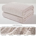 thumbnail image 3 of Exclusivo Mezcla Waffle Textured Mixed Camel Fleece Blanket, Super Soft and Warm 50"x70" Throw Blanket for Couch, Cozy, Fuzzy and Lightweight, 3 of 6