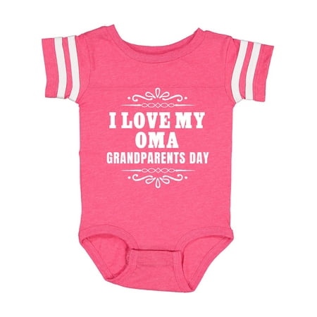 

Inktastic Grandparents Day I Love My Oma Gift Baby Boy or Baby Girl Bodysuit