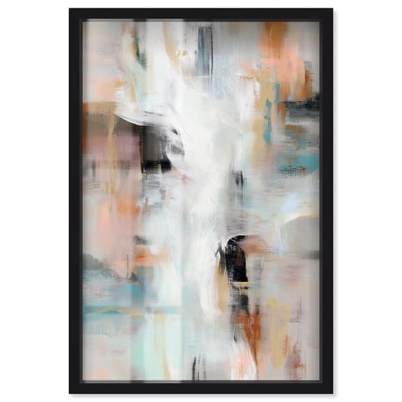 Gilded Mist Shadowbox Print Modern Wall Decor by Art Remedy, Black Frame, 10 x 15