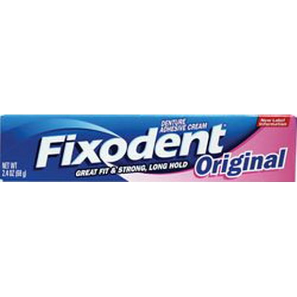 Fixodent Denture Adhesive Cream, Original, 2.4 oz.