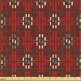 thumbnail image 2 of Ambesonne Abstract Fabric by the Yard Upholstery, Tribal Influences, 3 Yards, Ruby Teal, 2 of 5