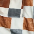 thumbnail image 2 of Jessica Simpson Plush Throw Blanket, Rust / Gray, 50" x 70", 2 of 5