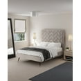 thumbnail image 2 of Manhattan Comfort Crosby Full-Size Bed with Solid Wood Frame in Beige, 2 of 9