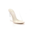 thumbnail image 2 of Cape Robbin Lemonade Clear Chunky Block Wedge Transparent Open Toe Shoes Heels (Clear Nude, 10), 2 of 4