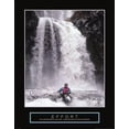 thumbnail image 2 of Frontline 20x24 Gold Ornate Wood Framed with Double Matting Museum Art Print Titled - Effort - Waterfall/Kayaker, 2 of 4