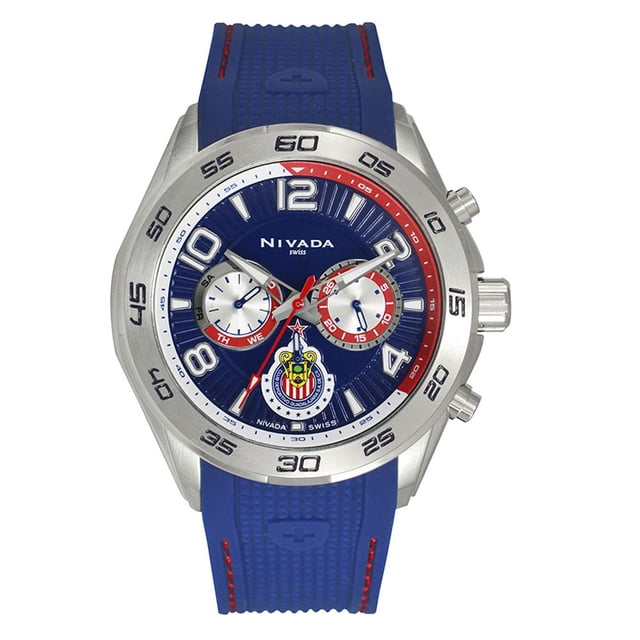 Reloj Analógico Hombre NIVADA SWISS Fan Chivas Futbol Azul NP17317GDL