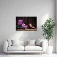 thumbnail image 2 of ZHONGYUTONG Zen Canvas Wall Art purple Orchid Flower Picture Spa Still Life Meditation Painting Print for Bathroom Decor Framed (24.00" x 36.00"), 2 of 5