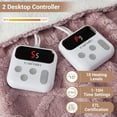 thumbnail image 2 of EuKer Washable Electric Blanket, 84" x 90" Queen Size Warm Blanket with 10 Heating Levels & 10 Time Settings, Pink, 2 of 7