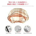 thumbnail image 3 of KLL Minimalist plaid Pattern Shower Cap & Bath Cap for Women,Reversible Oversized Waterproof Shower Caps for all Hair Lengths,Elastic Reusable Bathing Hair Cap, 3 of 6