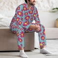 thumbnail image 7 of Vsdgher Daisies Flowers Mens Pajama Set, Soft Warm Long Sleeve Sleepwear, Cozy Button-Down Pjs for Men-Large, 7 of 7