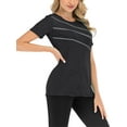 thumbnail image 3 of MAWCLOS Womens Athletic Shirts Crewneck Short Sleeve Moisture Wicking Pullover T-Shirts Breathable Workout Yoga Tops, 3 of 10
