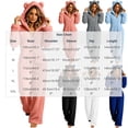 thumbnail image 4 of DIOAZUD Women's Fuzzy Fleece Onesie Pajamas Hooded Zip up Sleepwear Jumpsuit with Pockets Soft Cozy Warm Lounge Wear, 4 of 8