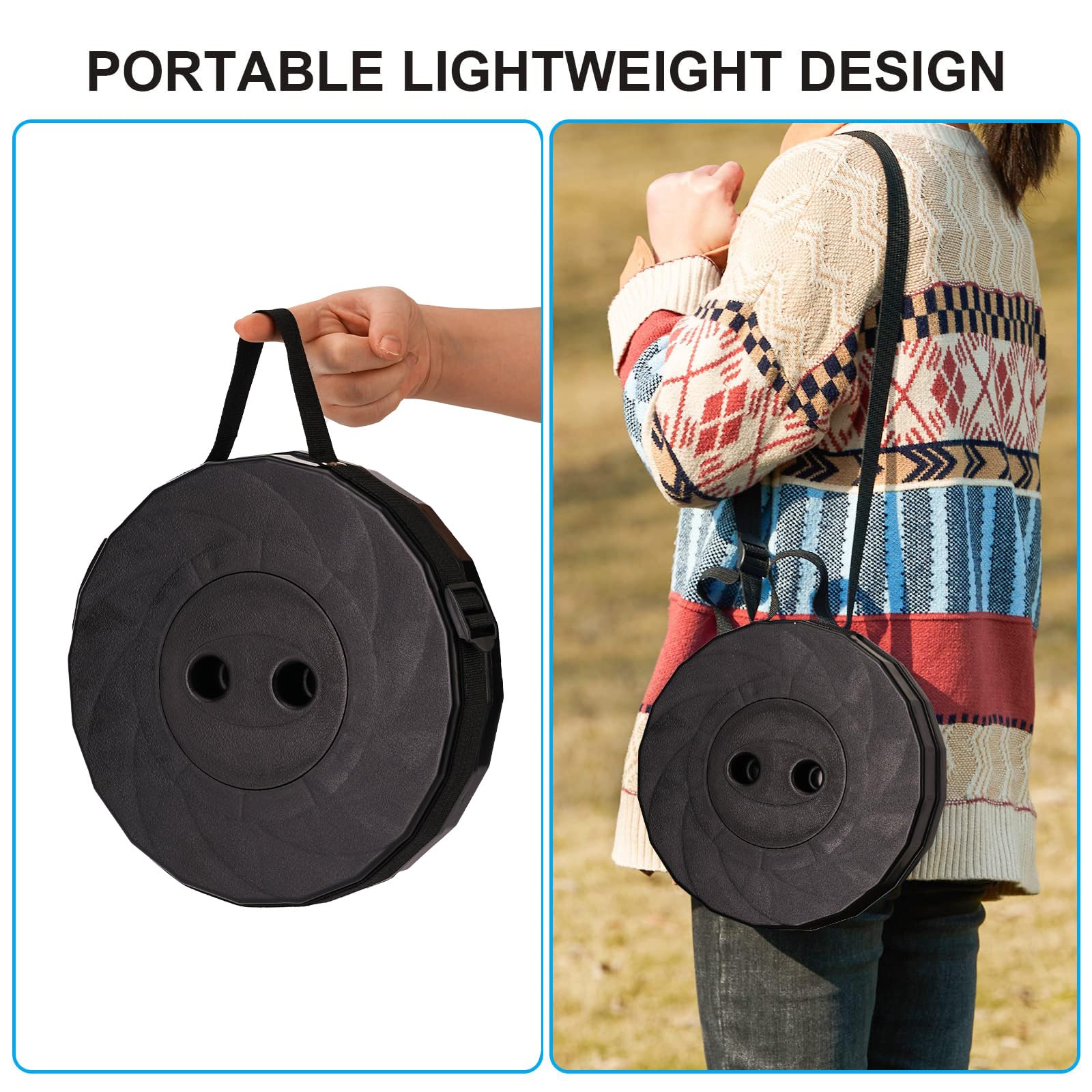Portable Folding Stool 2-Pack Upgraded Collapsible Stools - Telescoping ...