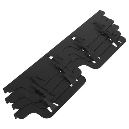 

HOMEMAXS Stove Gap Guard Cover Prevents Food Residue and Enhances Kitchen Aesthetics with Easy Installation Black Iron 4 Pcs