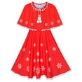 thumbnail image 1 of Robe Fille Cape Rouge Noël Nouvel An Fête 10 Ans, 1 of 8