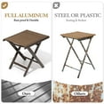 thumbnail image 6 of Crestlive Products 2 Pack Outdoor Folding Side Table Aluminum Frame Brown, 6 of 6