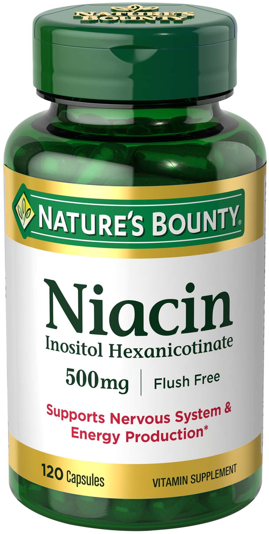 Photo 1 of Nature's Bounty Niacin 500mg Flush Free Capsules, 120 Count