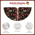 thumbnail image 3 of Balery Red Chili Printed Christmas Tree Skirt , Merry Christmas Party Christmas Tree Decoration,Adjustable Tree Skirt-48", 3 of 6