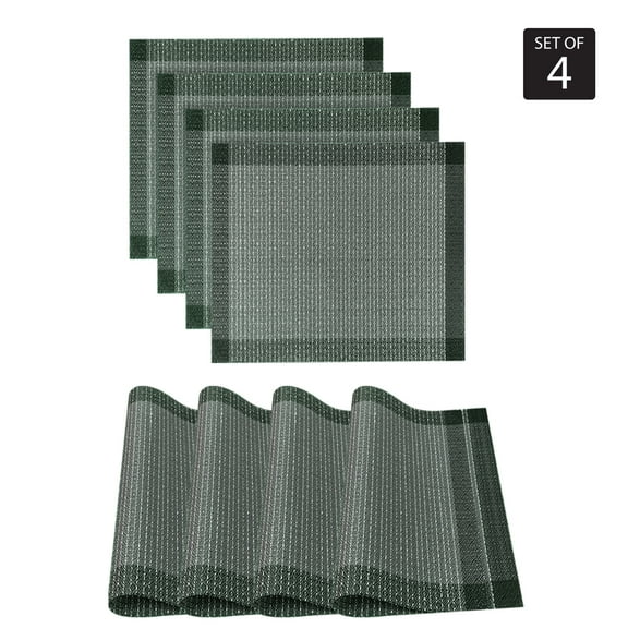 Palermo Textiline 15X15 Placemats Sets Of 4 In River Blue
