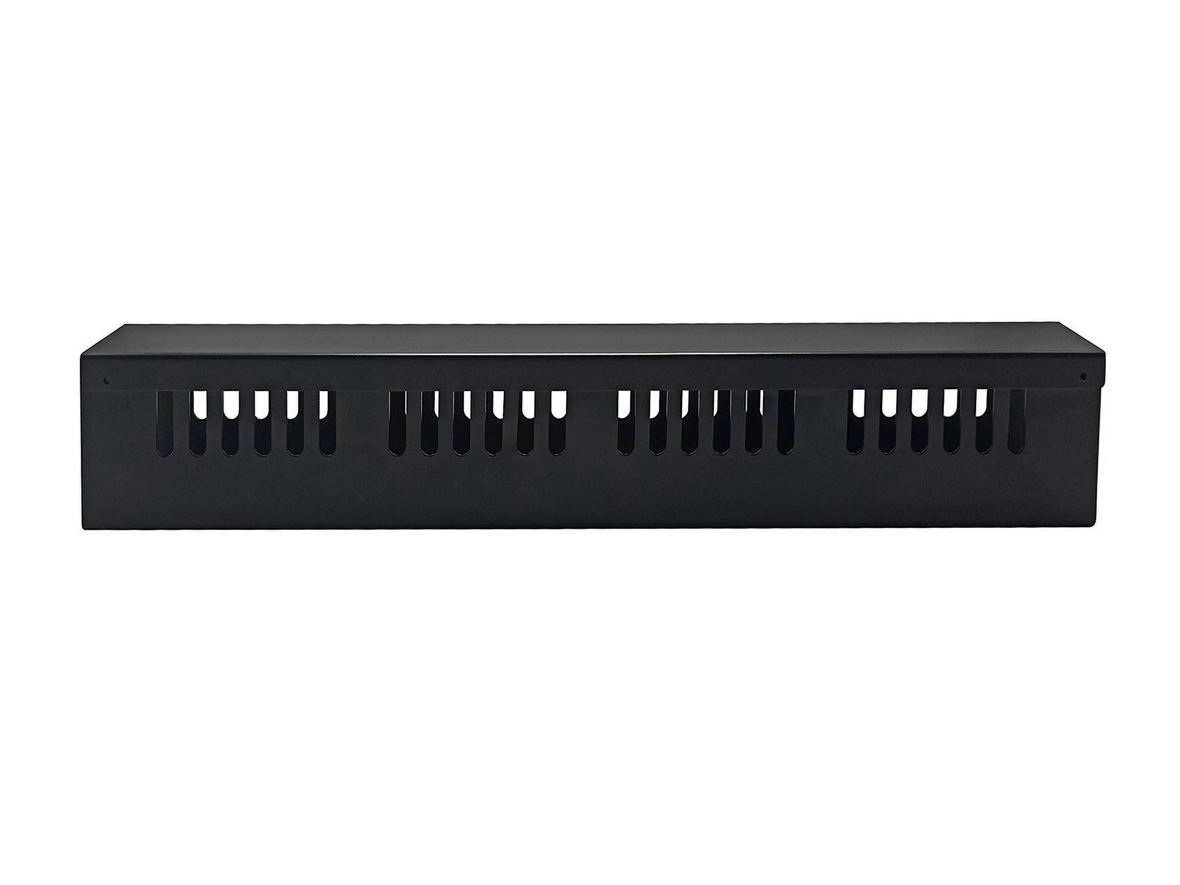 Monoprice 1U 19in Metal Rackmount Cable Management Panel, Protects Cables, Promotes Good Airflow, Easy Grouping of Cables, Cable Organization