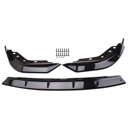 Panlongic Front Bumper Lip Splitter Gloss Black For 2019-2022 BMW 3 Series G20 G28 330 340