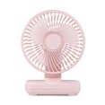 thumbnail image 1 of Ventilador de mesa silencioso, pequeño ventilador de escritorio USB con 4 velocidades de viento, se puede ajustar 90 grados, ventilador inalámbrico, rosa JAMW Sencillez, 1 of 5