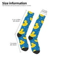 thumbnail image 2 of Naloa Rubber Duck Thigh High Socks Extra Long Stretchy Sock Women Over Knee High Opaque Stocking Daily Wear, 2 of 6